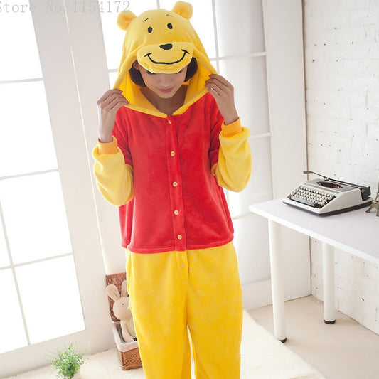 Animal onesie cartoon pyjama costume, all-in-one Halloween dress-up suit
