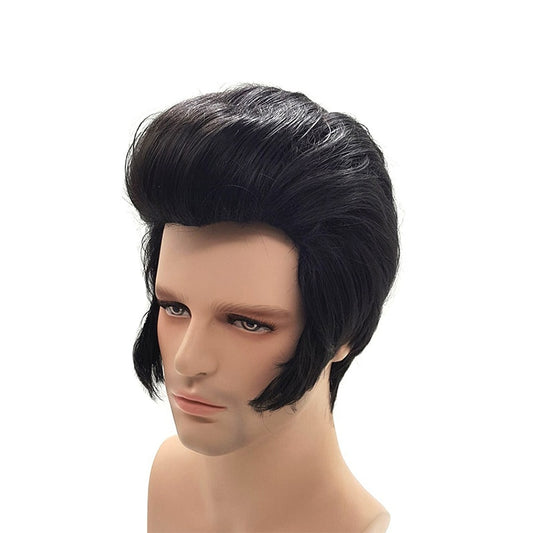 Elvis Presley Black Cosplay Wig for Men