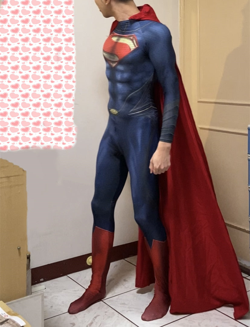 Halloween Adults Kids The Man of Steel Superman Super Man Costume for men