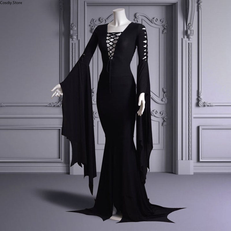 Witch Lace Up Halloween Gown For Women