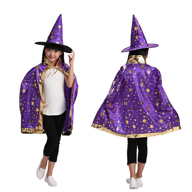 Halloween Magician Costume With Hat For Kids