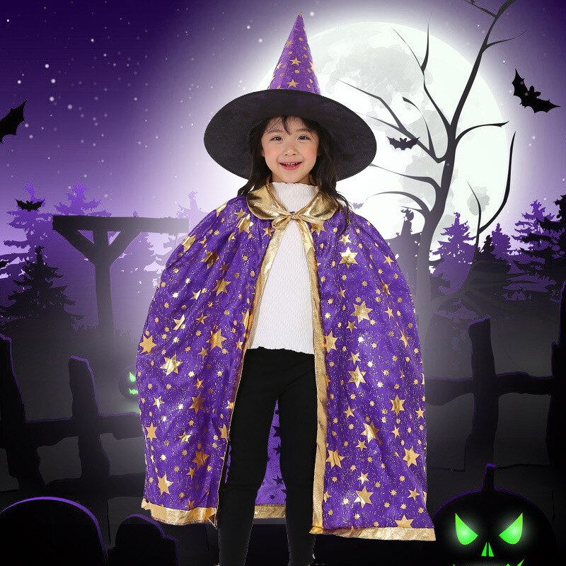 Halloween Magician Costume With Hat For Kids