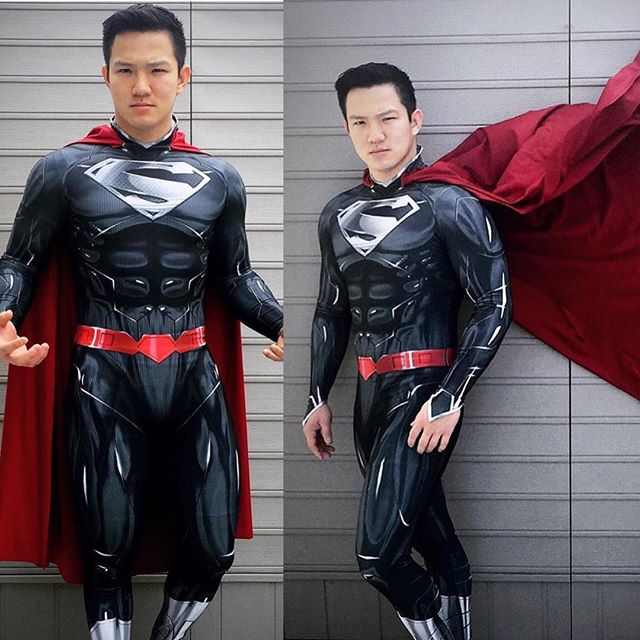 Halloween Black Superhero Cosplay Costume Bodysuit