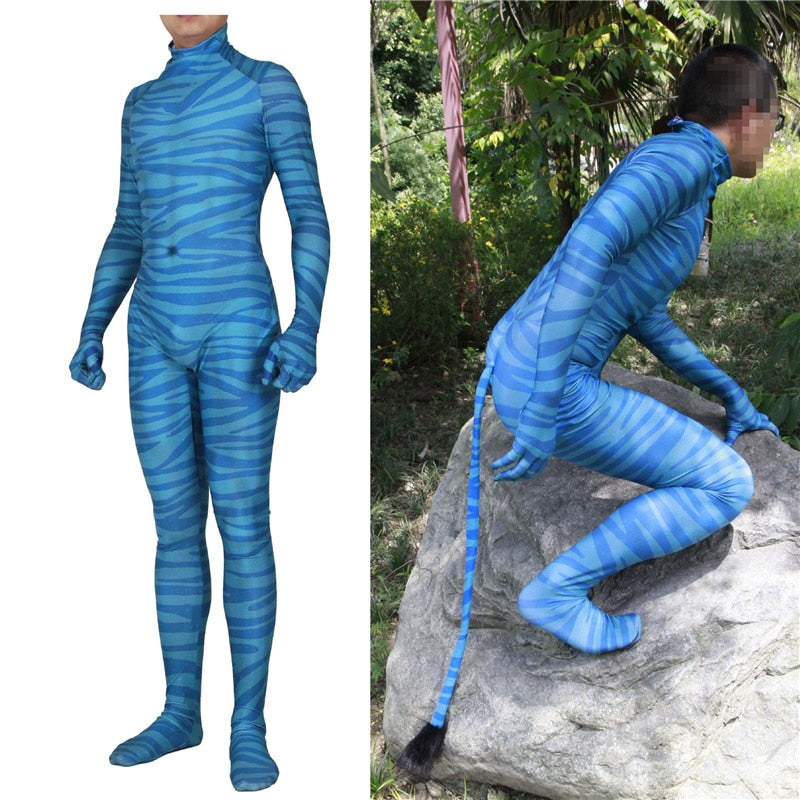 Halloween Avatar 2 Cosplay Costume - Spandex Bodysuit for adults