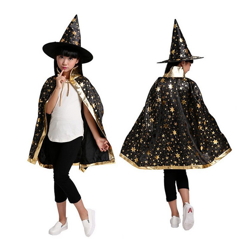 Halloween Magician Costume With Hat For Kids