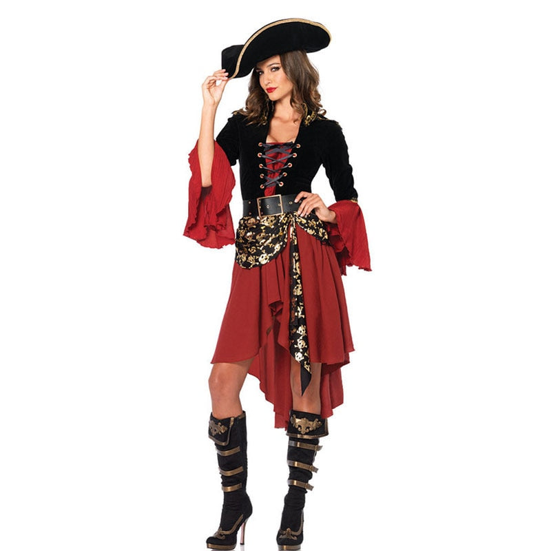 Female Caribbean Pirates Captain Costume