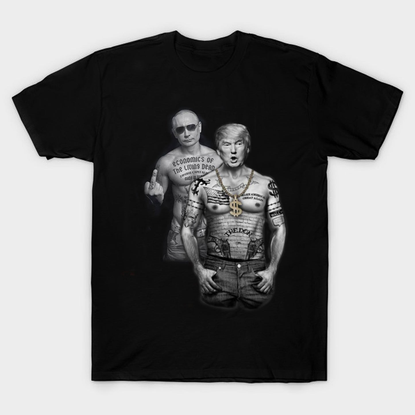 Funny Gangster Gangsta Putin with Trump Secret Infighting T-Shirt