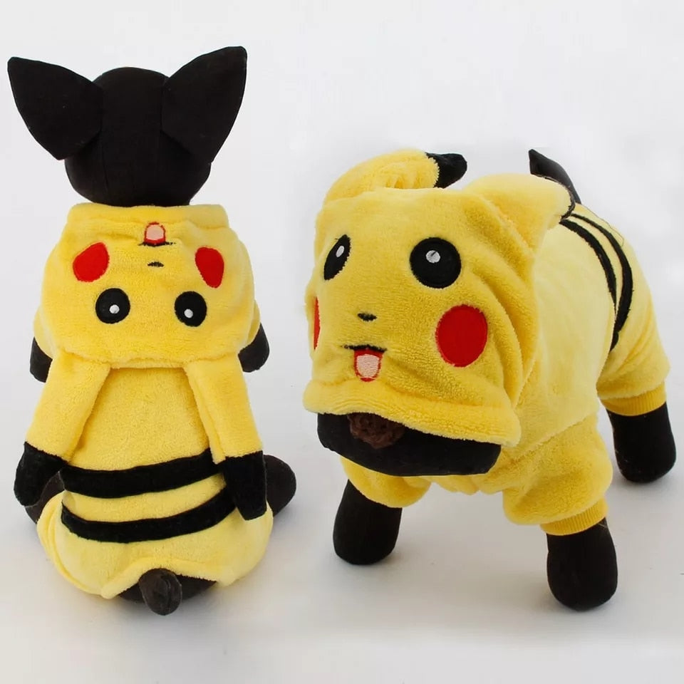 Pikachu Style Fleece Pet Costume for Dogs & Cats