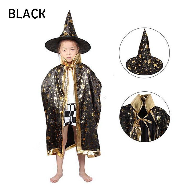 Halloween Magician Costume With Hat For Kids