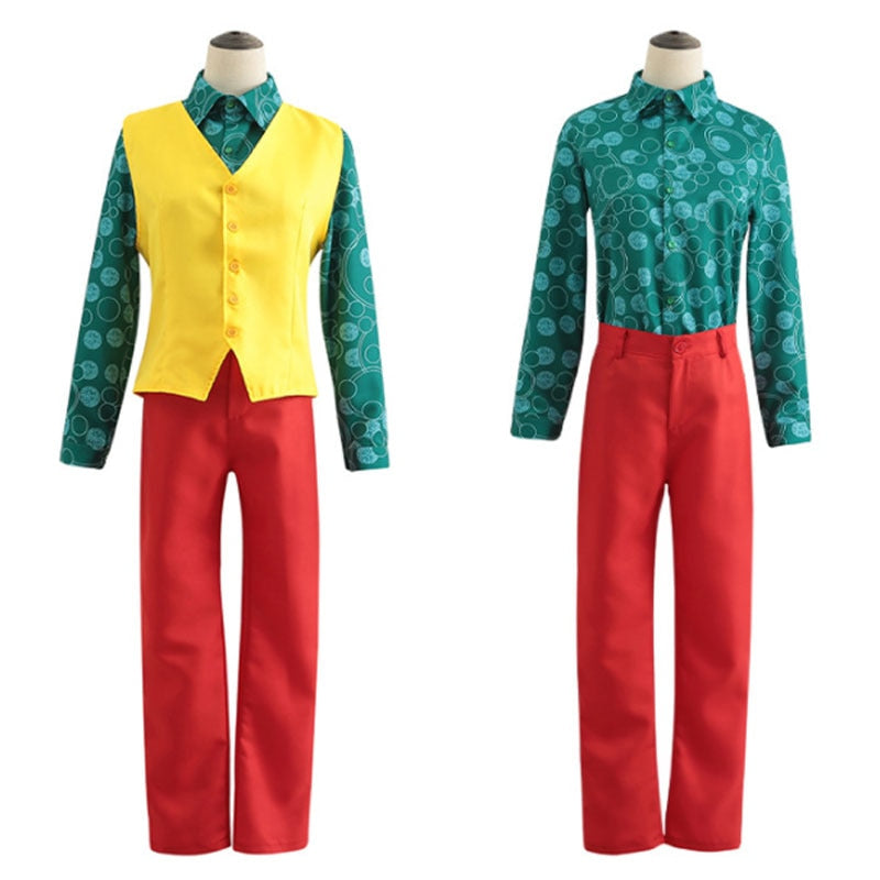 Joker Arthur Fleck Halloween clown costume size and fit view