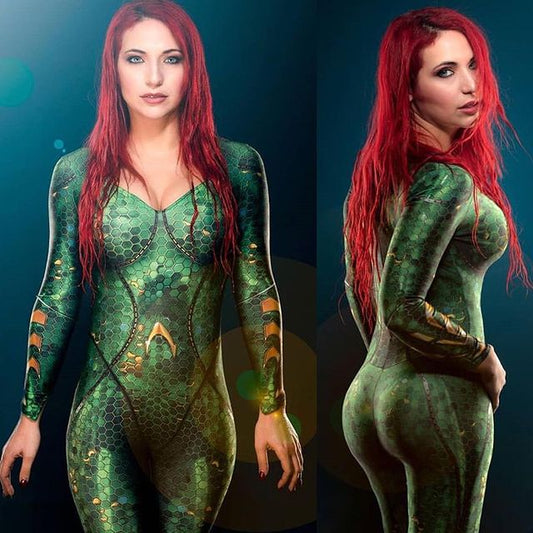 Halloween Aquaman Mera Cosplay Superhero Costume for adults