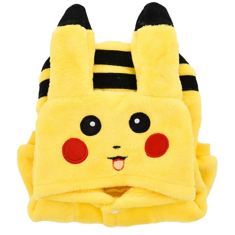 Pikachu Style Fleece Pet Costume for Dogs & Cats