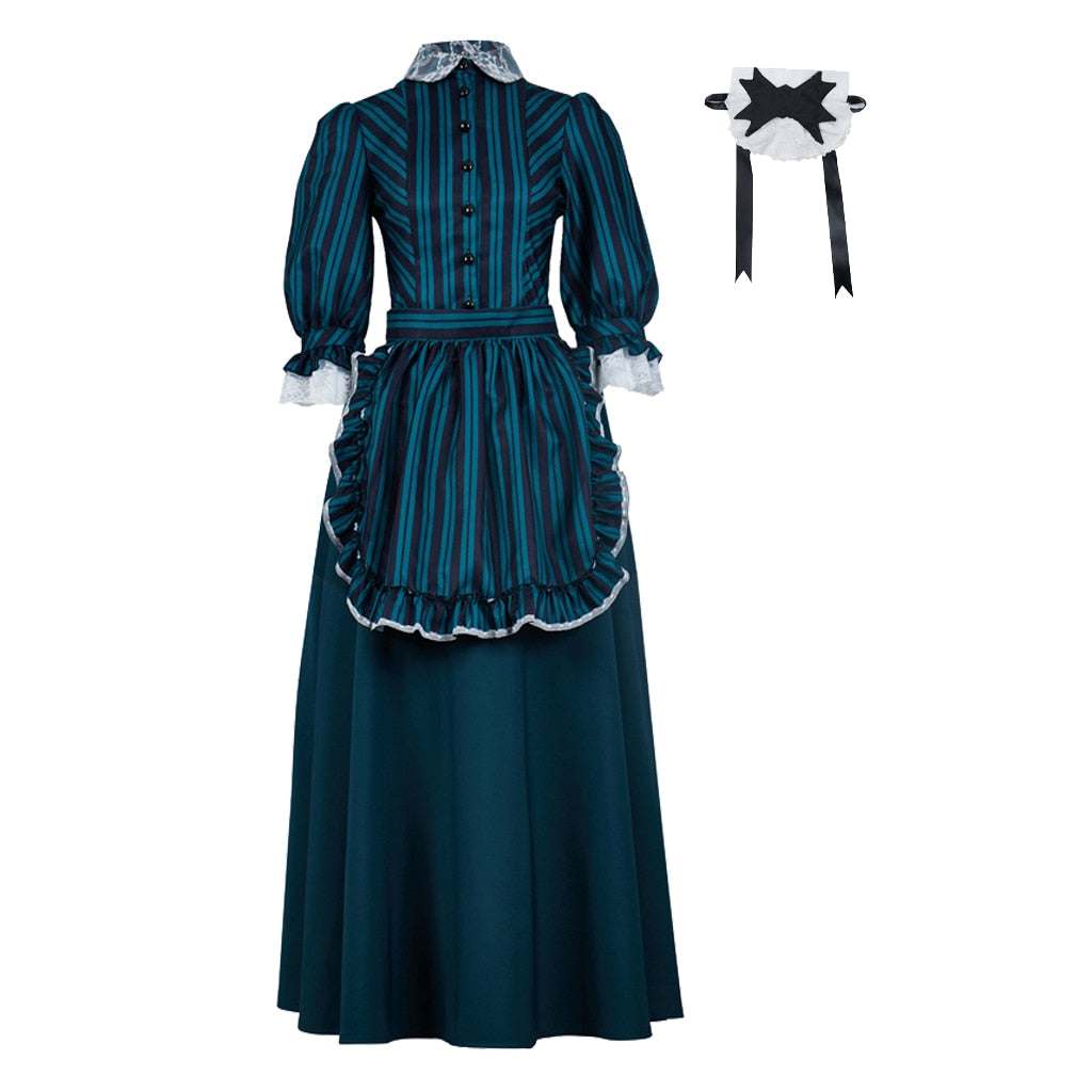 Halloween Haunted Mansion Maid and Butler Ghost Costume for adults