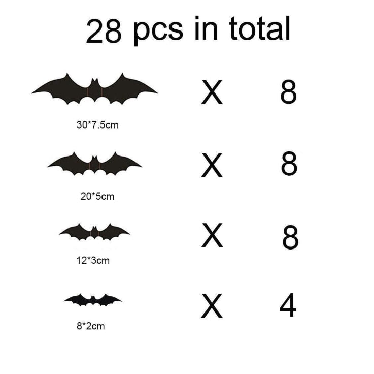 3D Wall Bat Stickers For Halloween