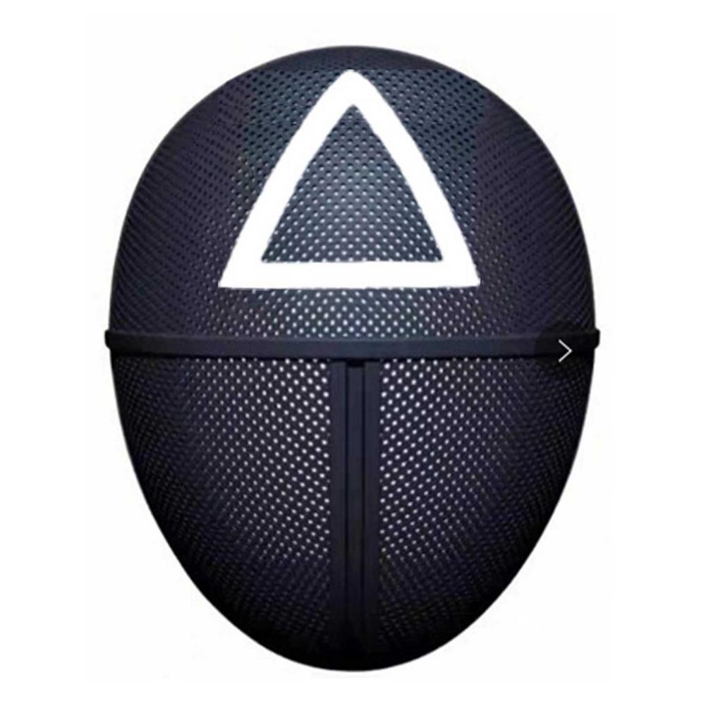 Realistic Halloween mask worn, front view