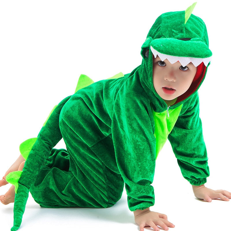 Children's Green Dinosaur Party Suit