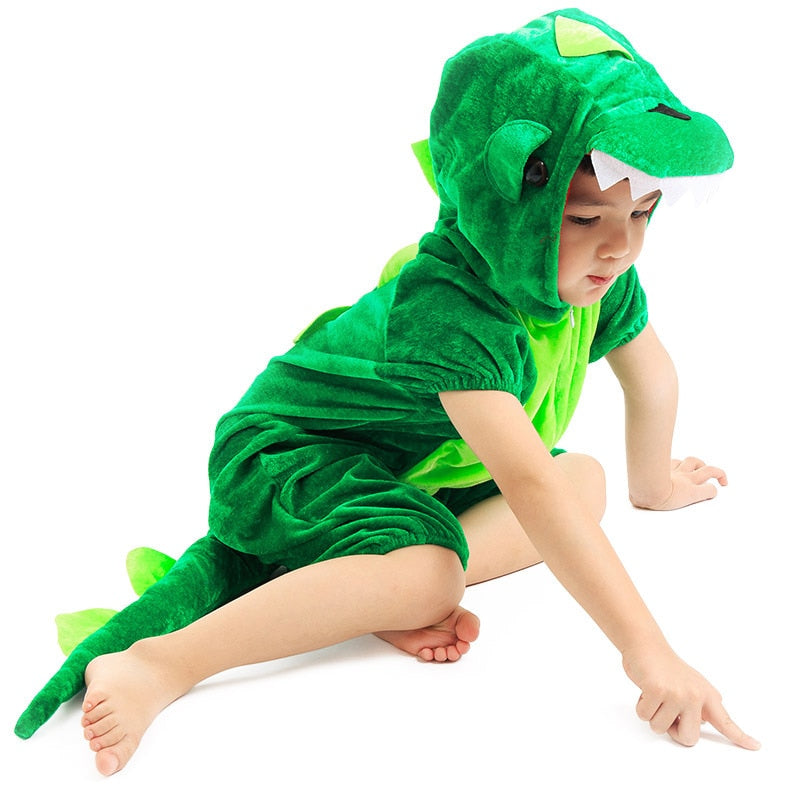 Children's Green Dinosaur Party Suit