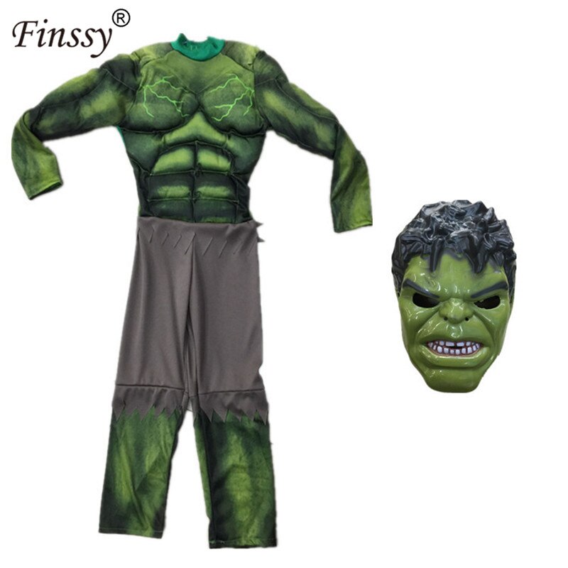 Halloween Green Hulking Costume with Mask