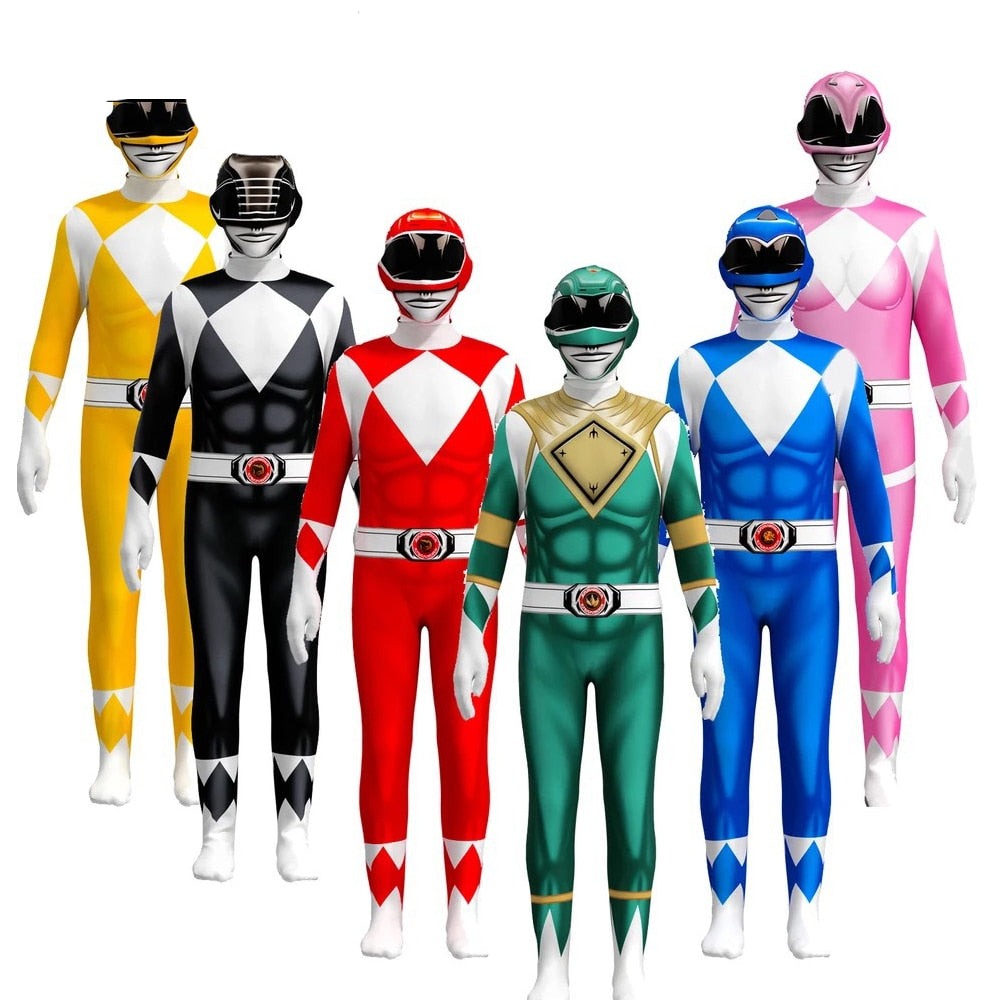Halloween Power Samurai Shinkenger Rangers Kids Cosplay Suit