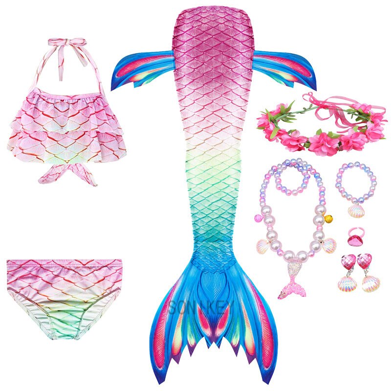 Swimming Mermaid Tail Girls Costume