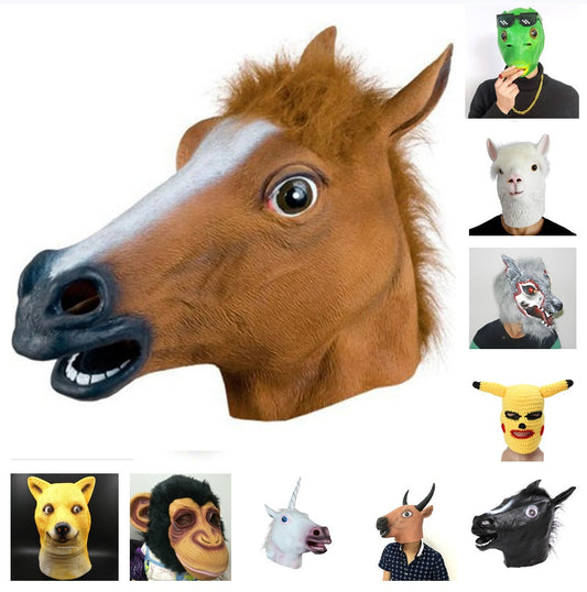 Halloween  Latex Horse Head Mask