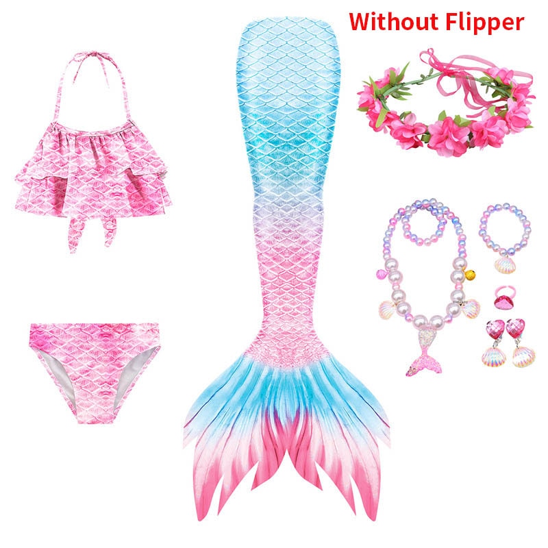 Swimming Mermaid Tail Girls Costume