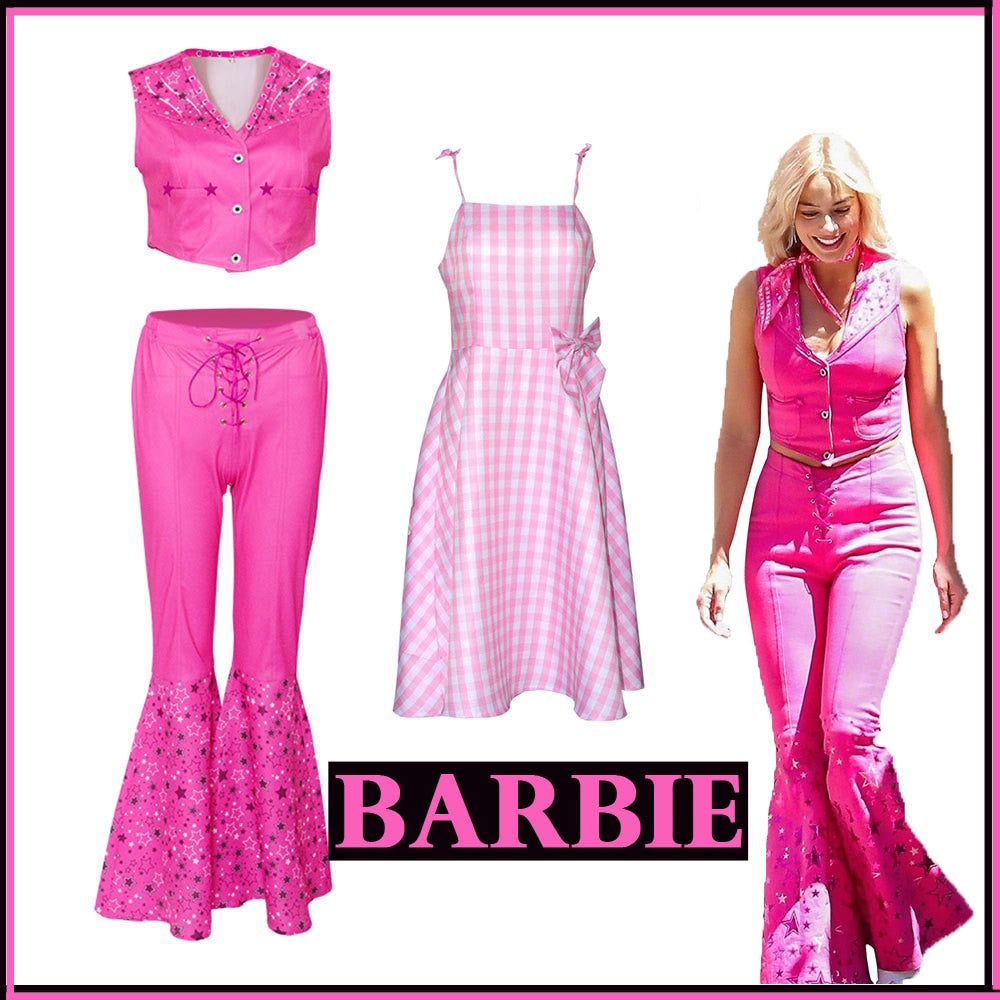 Margot Robbie's Barbie Cosplay Pink Beach Party