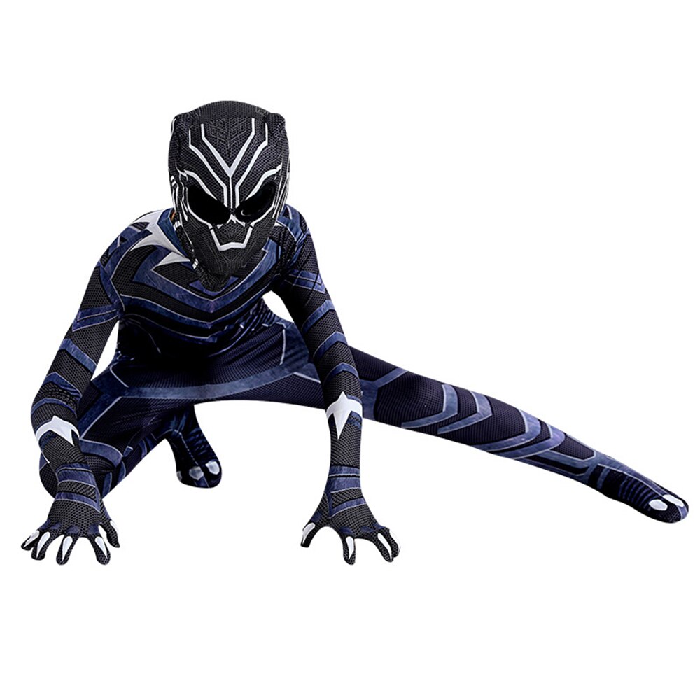 Black Panther Attacked Mask Adult Kids Jumpsuits