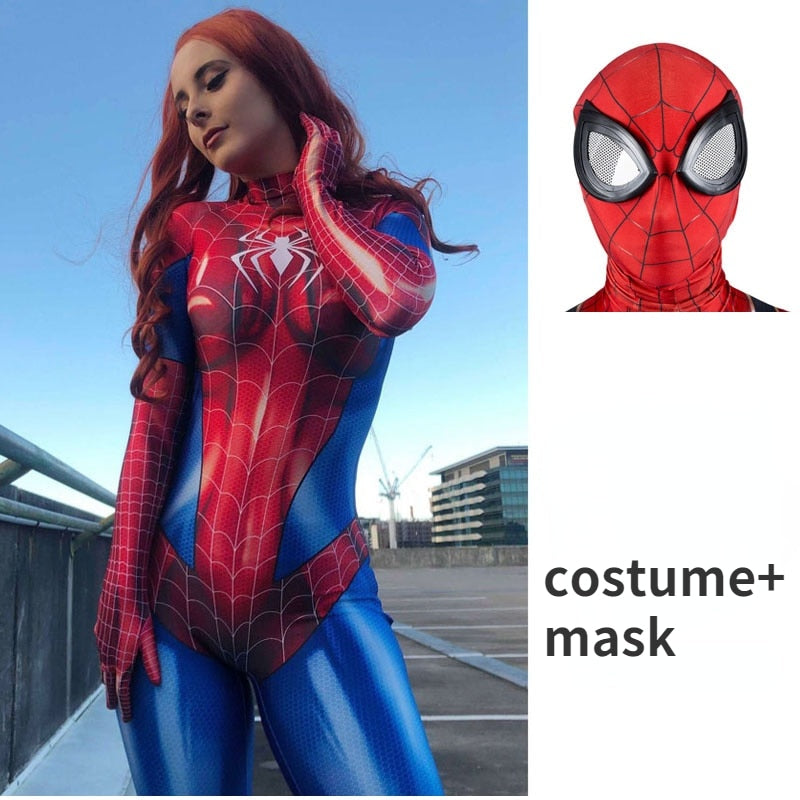 Woman Spiderman Cosplay Sexy Zentai Suit