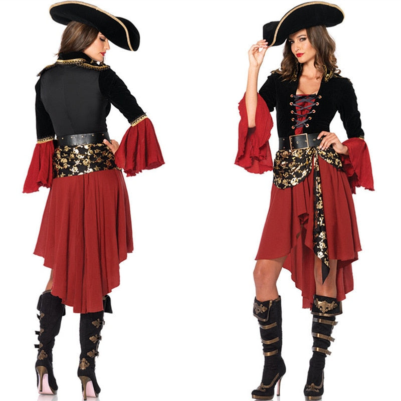 Ataullah Female Caribbean Pirates Captain Costume