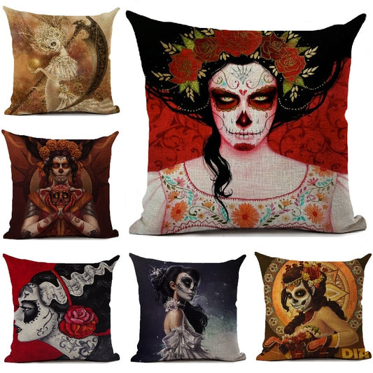 Day Of The Dead Halloween Cushion Cover
