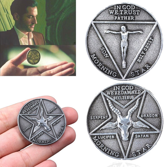 Lucifer Morningstar Satanic Pentecost Cosplay Coin