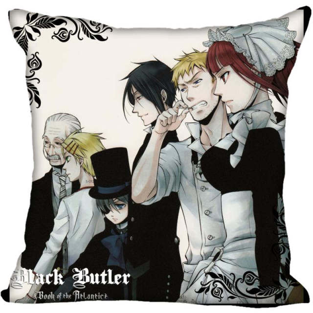 Black Butler Halloween Decorative Pillow