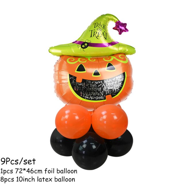 Halloween Pumpkin Ghost Spider Balloons