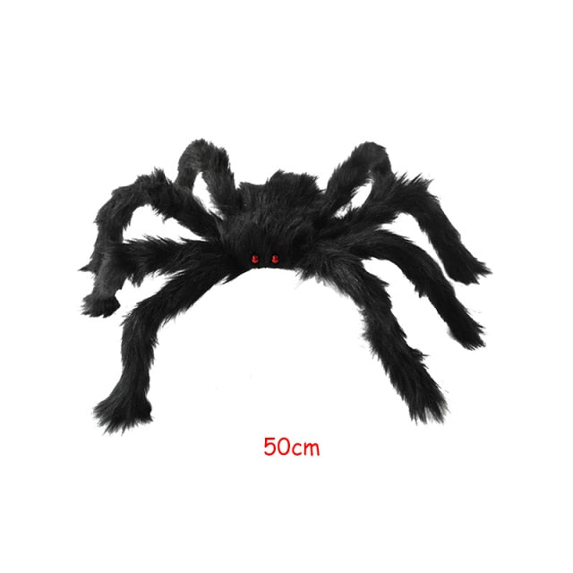 Horror Giant Black Plush Spider For Halloween