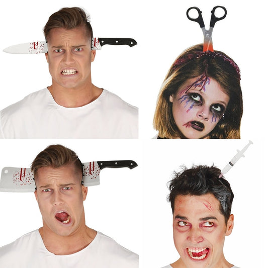 Horror Headband Halloween Decoration Scary Knife for adults