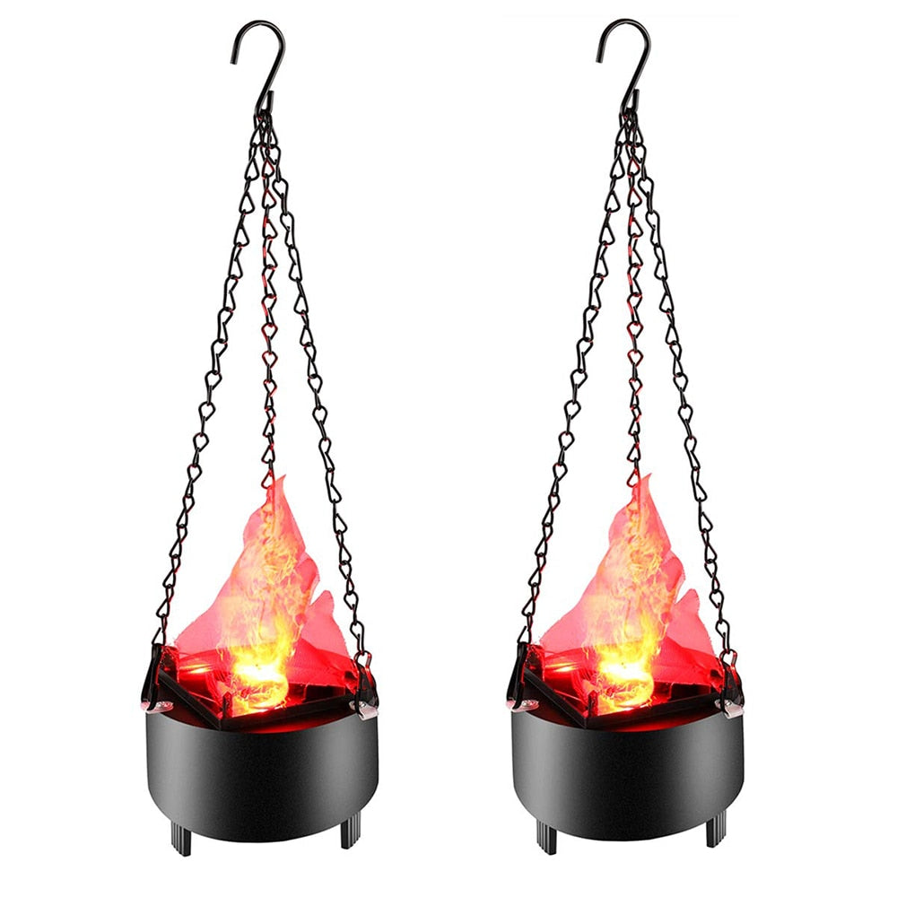 Simulated 3D Fire Flame Lighting Hanging