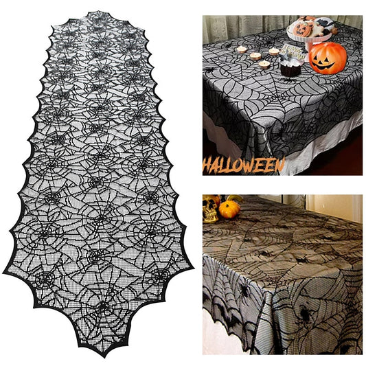 Halloween Lace Spider Web Skeleton For Decor