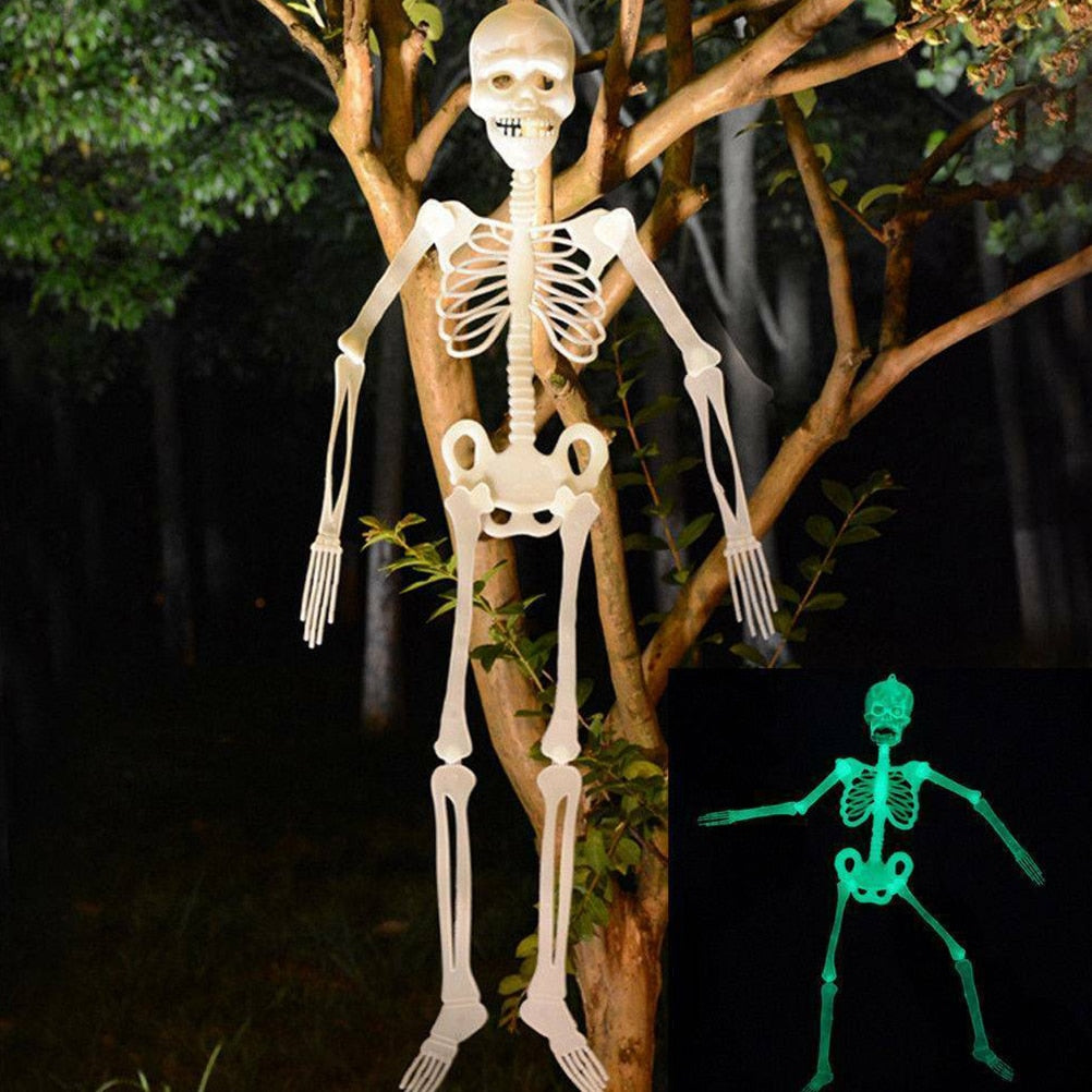 Halloween Luminous Horror Movable Skull Skeleton decoration