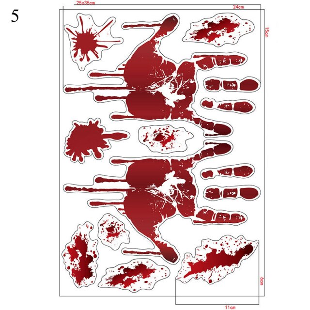 Halloween Bloody Handprint stickers