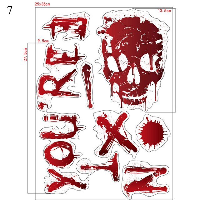 Halloween Bloody Handprint stickers