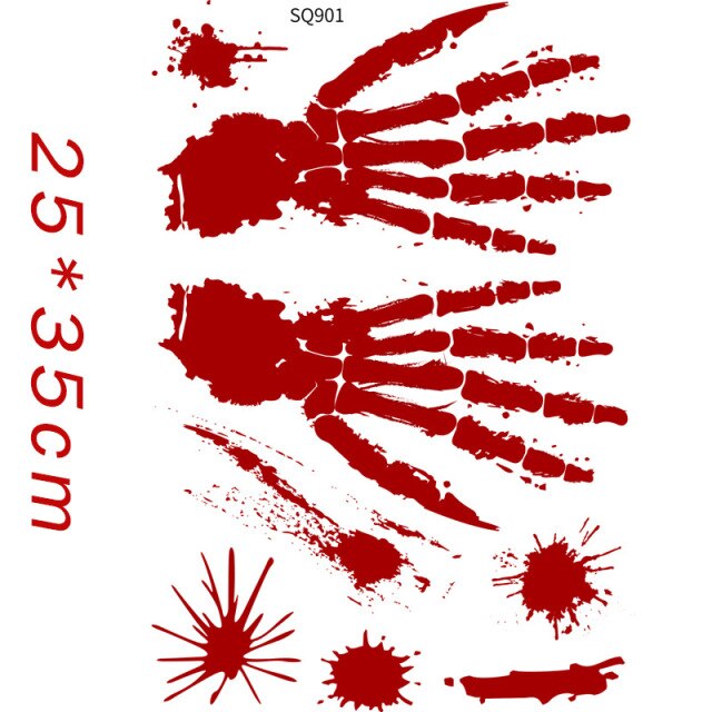 Handprint Footprint Fingerprint Halloween Sticker