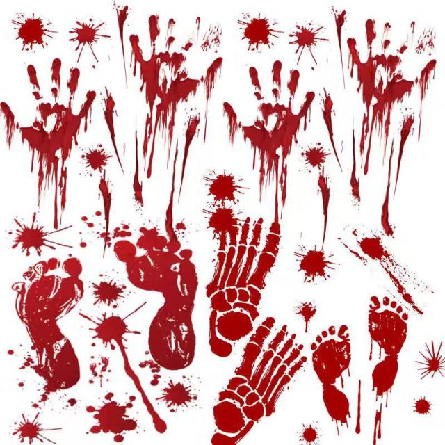 Handprint Footprint Fingerprint Halloween Sticker