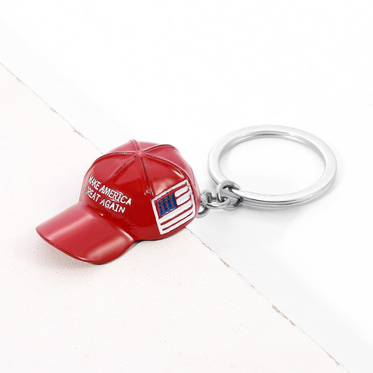 Trump Red Hat Pendant Keychain