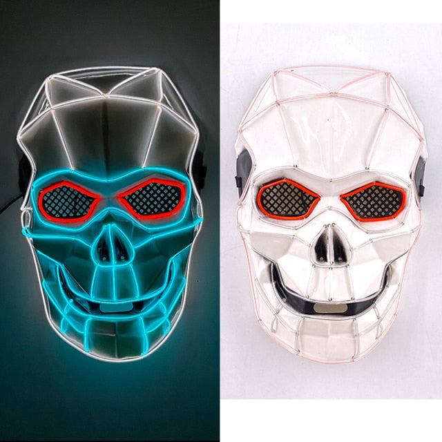 Glowing Neon EL Party Mask Halloween LED Mask