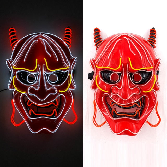 Glowing Neon EL Party Mask Halloween LED Mask