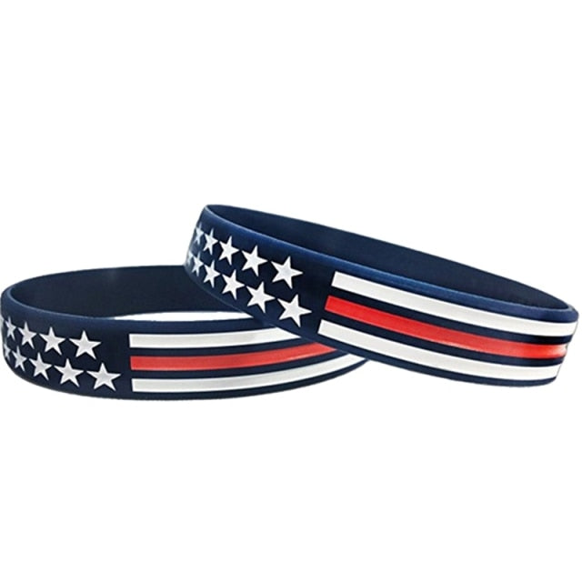 United State American USA America Flag Red Blue Wristband