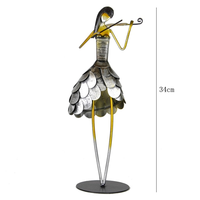 Metal Female Statue For Table Decoration