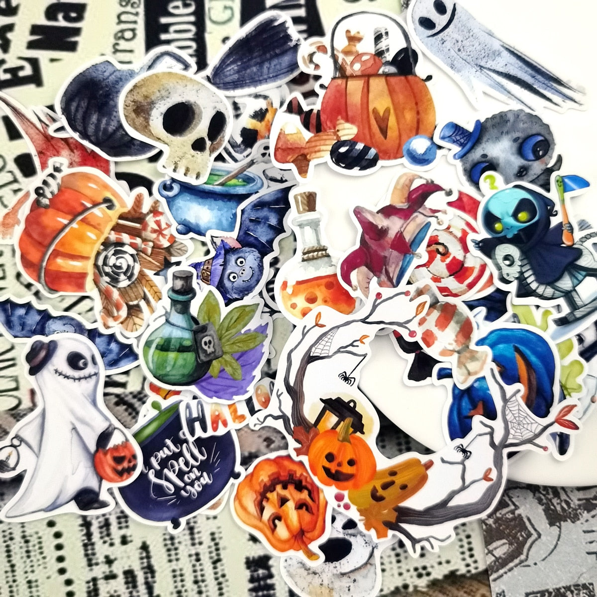 Watercolor Halloween Demon Kawaii Sticker