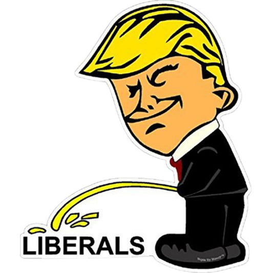 Halloween Trump Pissing Sticker Funny Liberals